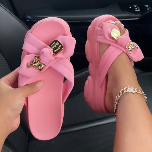 Bow Wedge Shoes