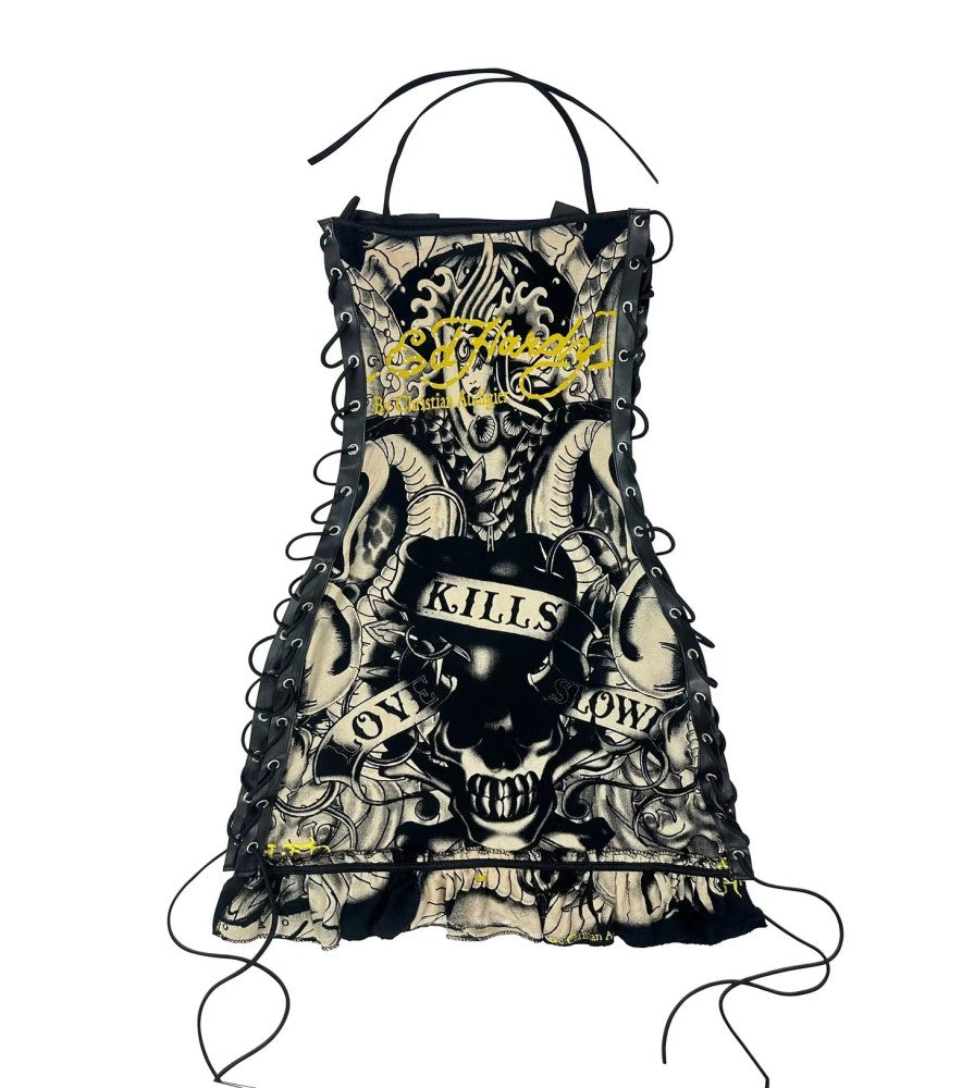 Custom Drawstring Skull Dress