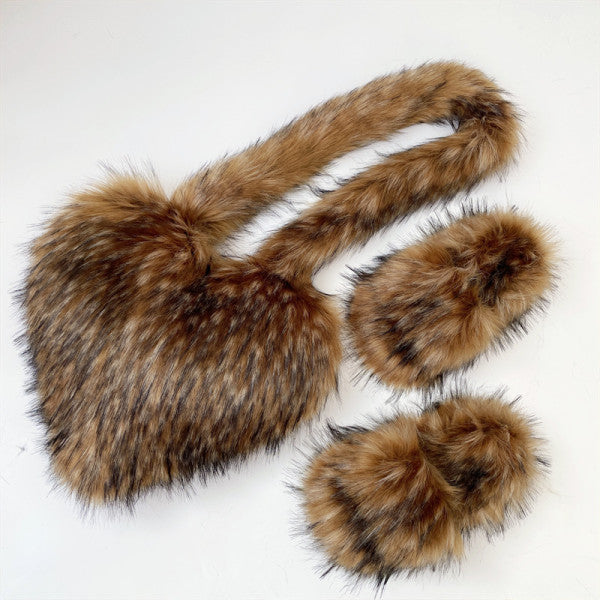 Furry Bag Shoe Set