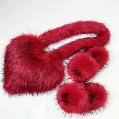 Furry Bag Shoe Set