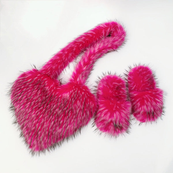 Furry Bag Shoe Set