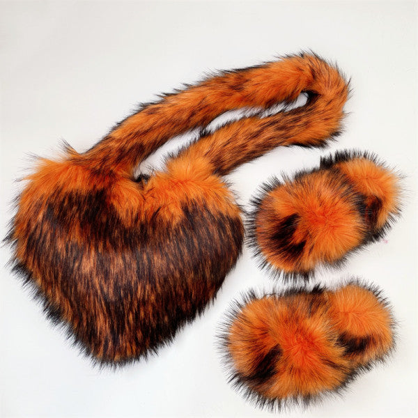 Furry Bag Shoe Set