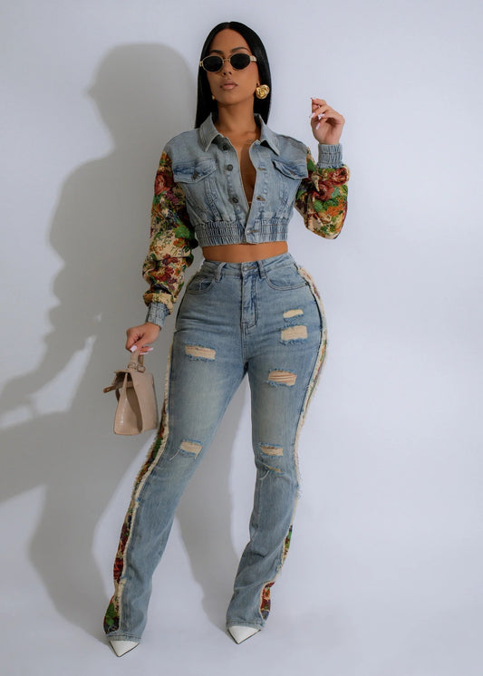 Camouflage Jean Set