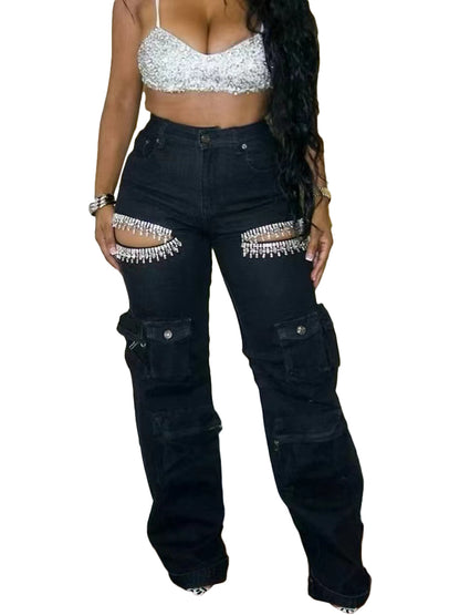 Diamond Denim Pants