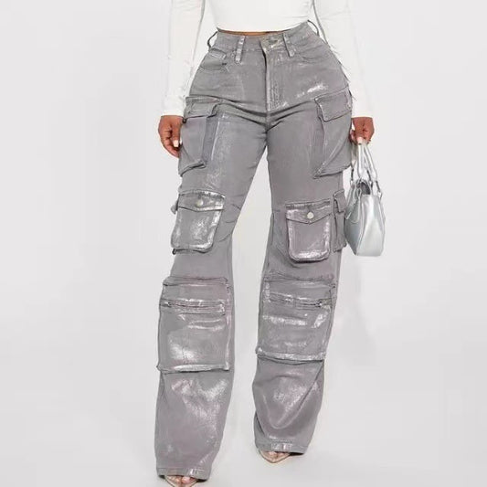 Silver Cargo Pants