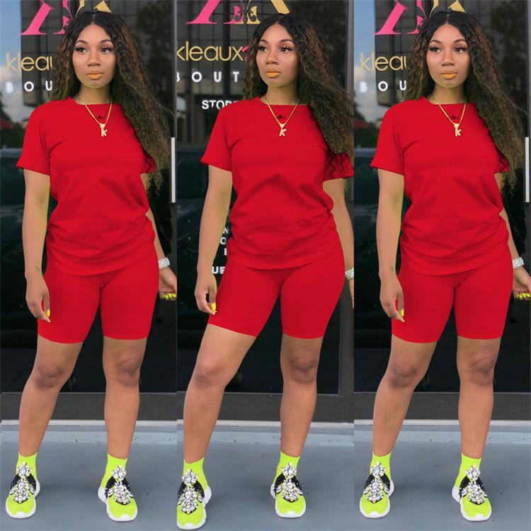 Solid Biker Short Set