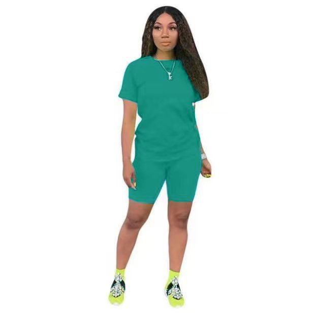 Solid Biker Short Set