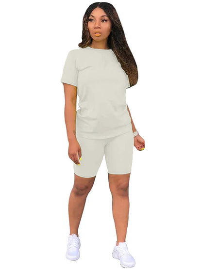 Solid Biker Short Set