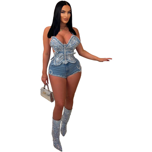 Butterfly Denim Set