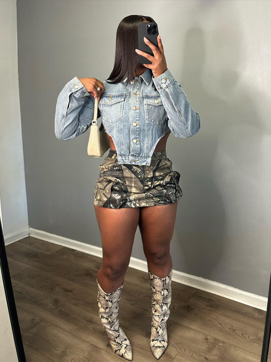 Show Out Denim Top