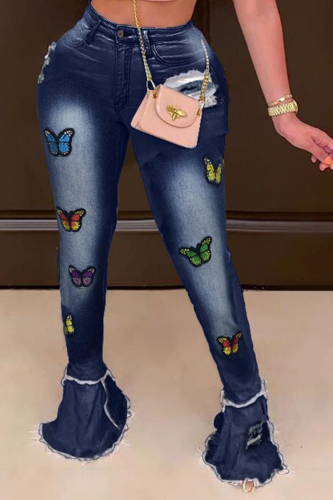 Butterfly Denim Jeans