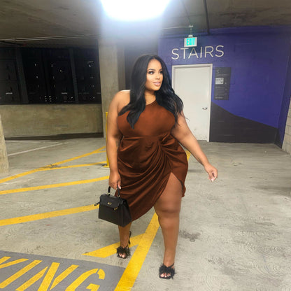 One Shoulder Dress (Plus Size)