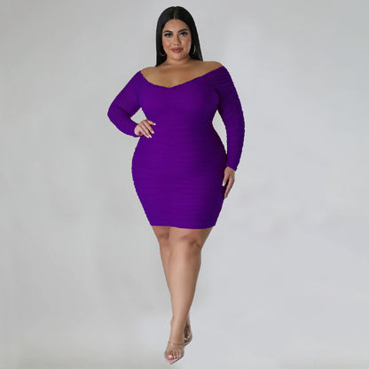 Ruched Bodycon Dress (Plus Size)