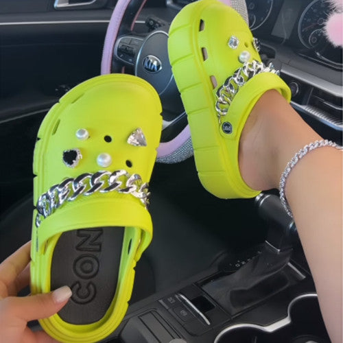 Platform Crocs With Charms